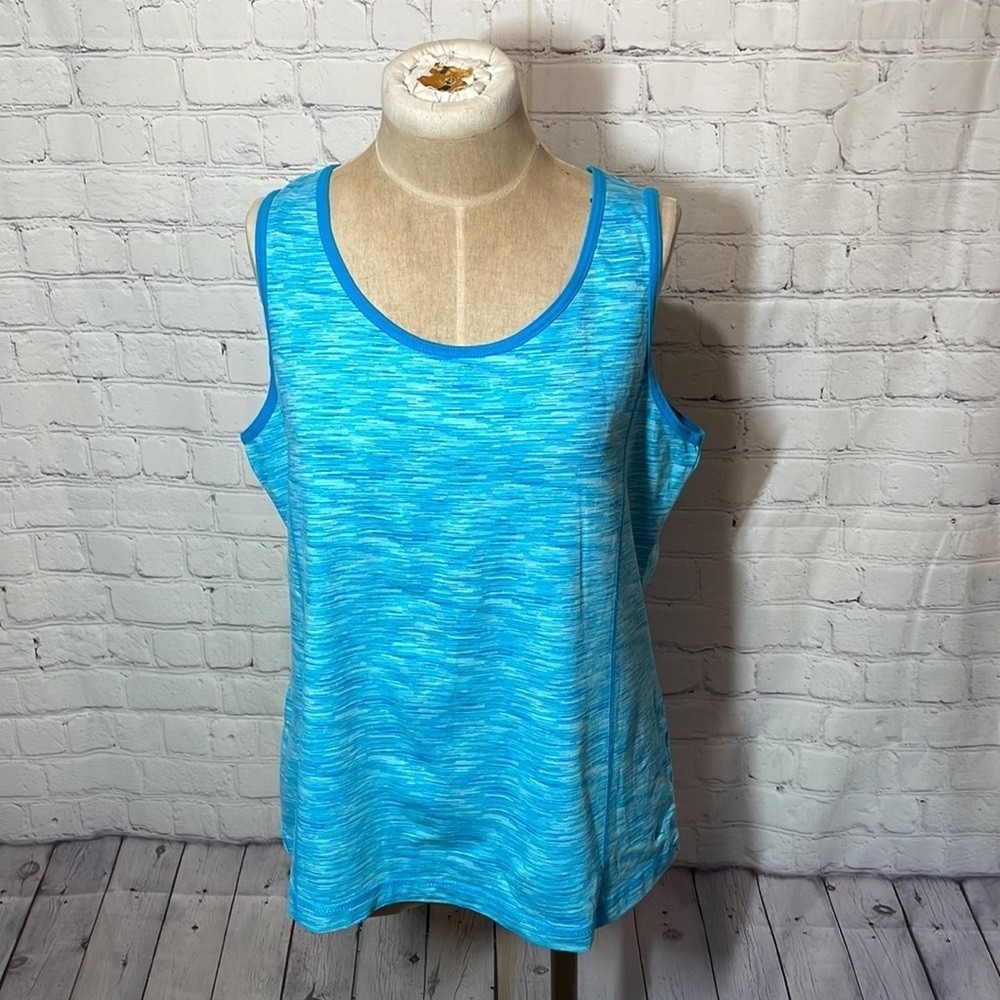 Vintage Y2k Danskin now blue athletic tank top size XXL